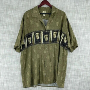Morro Bay hawaiian shirt Mens Size L button down 3390